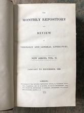 Load image into Gallery viewer, The Monthly Repository and Review of Theology and General Literature. New Series, Vol. II. January to December, 1828.