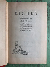 Load image into Gallery viewer, Riches. by J. F. Rutherford