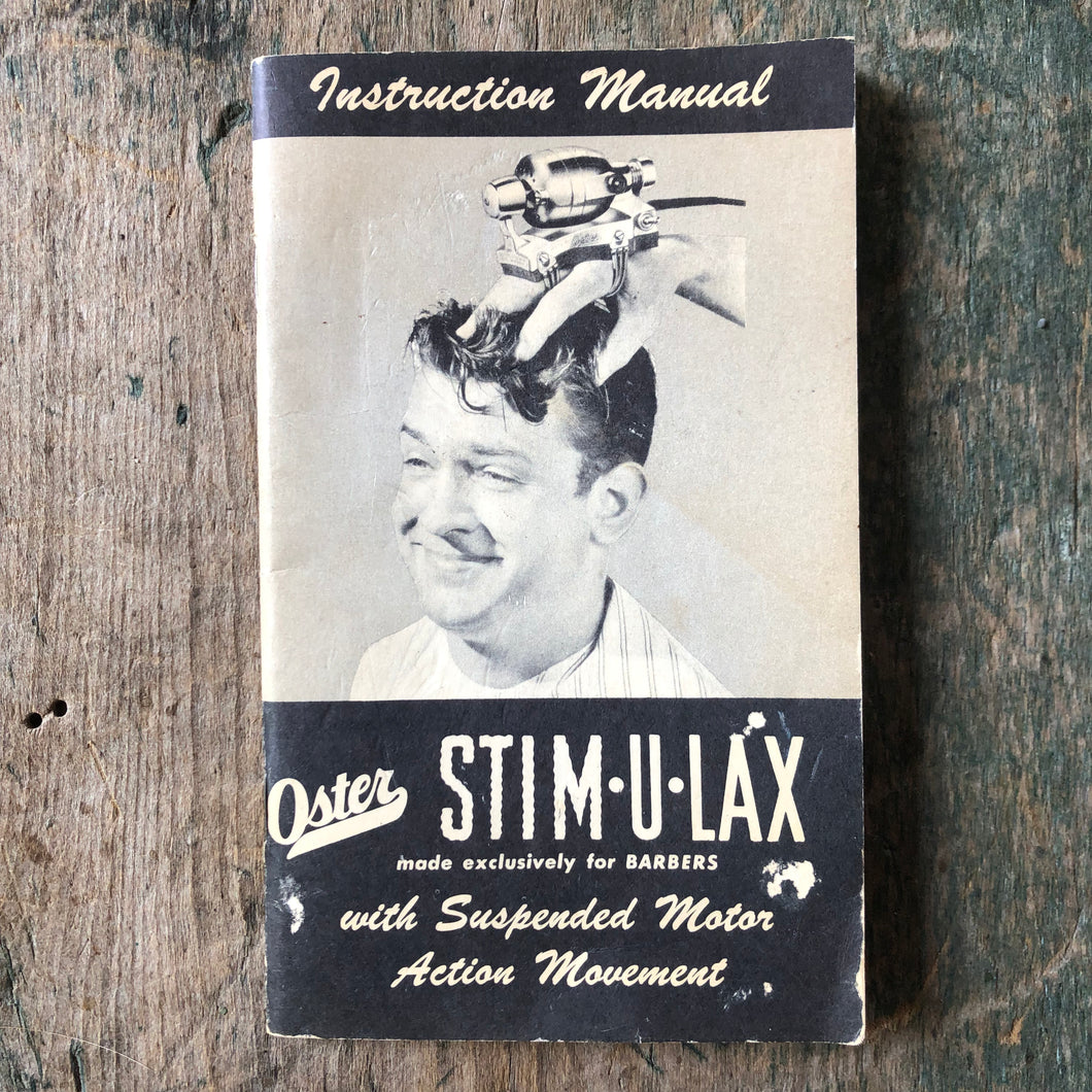 Oster Stim•U•Lax Instruction Manual