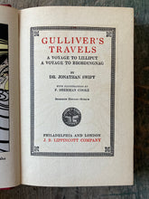 Load image into Gallery viewer, Gulliver&#39;s Travels: A Voyage to Lilliput, A Voyage to Brobdingnag by Jonathan Swift with illustrations by F. Sherman Cooke
