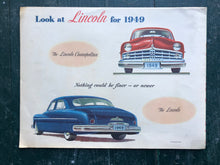 Load image into Gallery viewer, 1949 Lincoln Cosmopolitan poster/brochure
