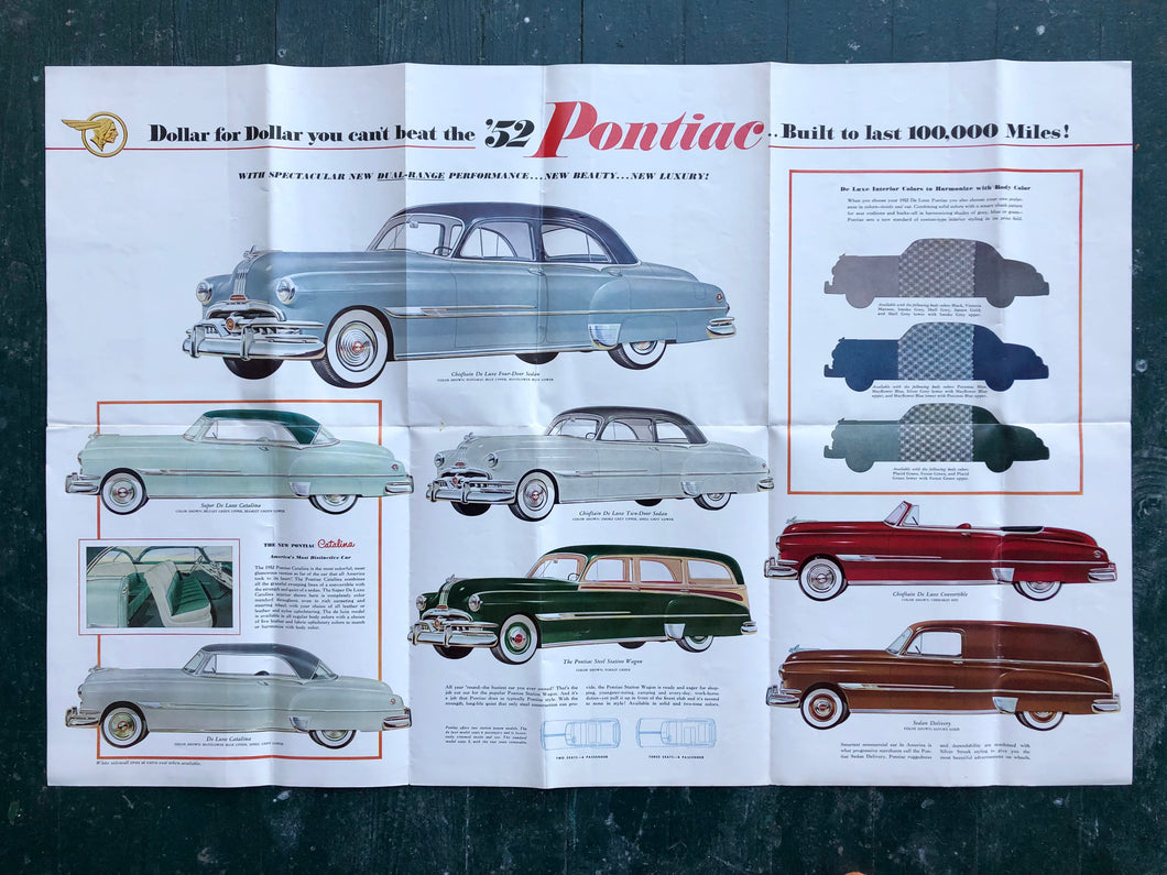 Presenting the ‘52 Pontiac poster/brochure