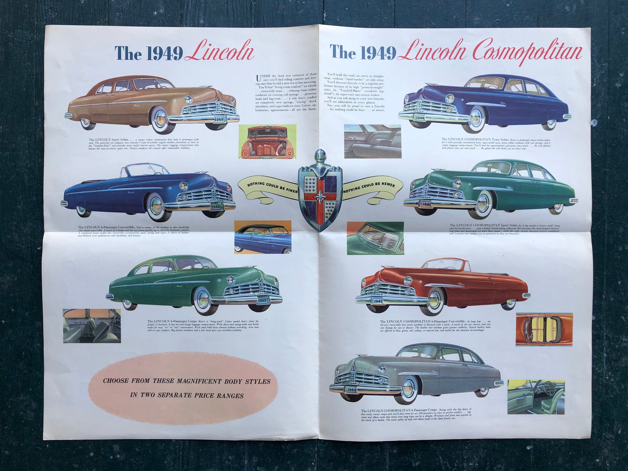 1949 Lincoln Cosmopolitan poster/brochure – Under the Covers