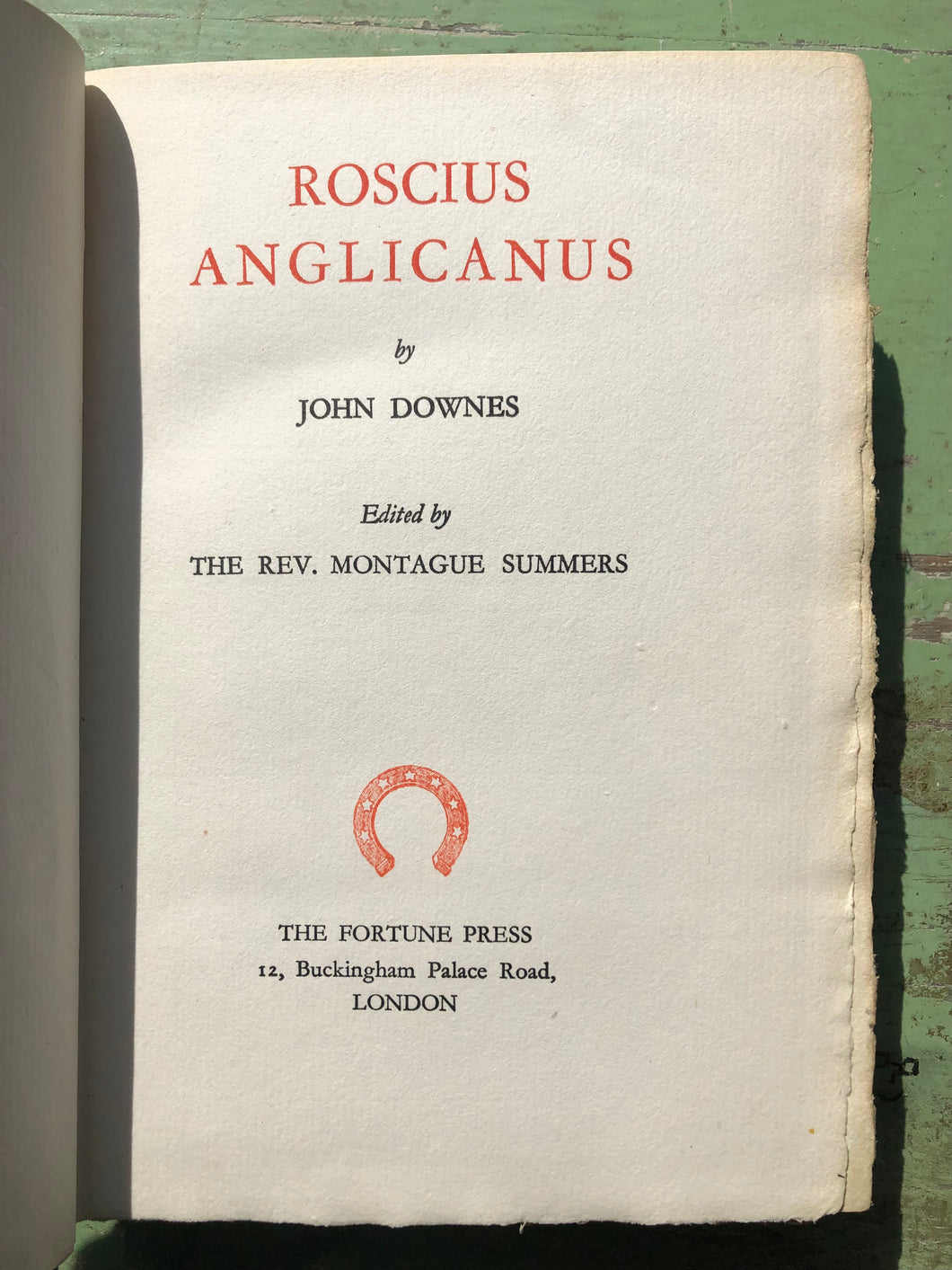 Roscius Anglicanus by John Downes