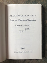 Load image into Gallery viewer, Reasonable Creatures: Essays on Women and Feminism by Katha Pollitt. SIGNED
