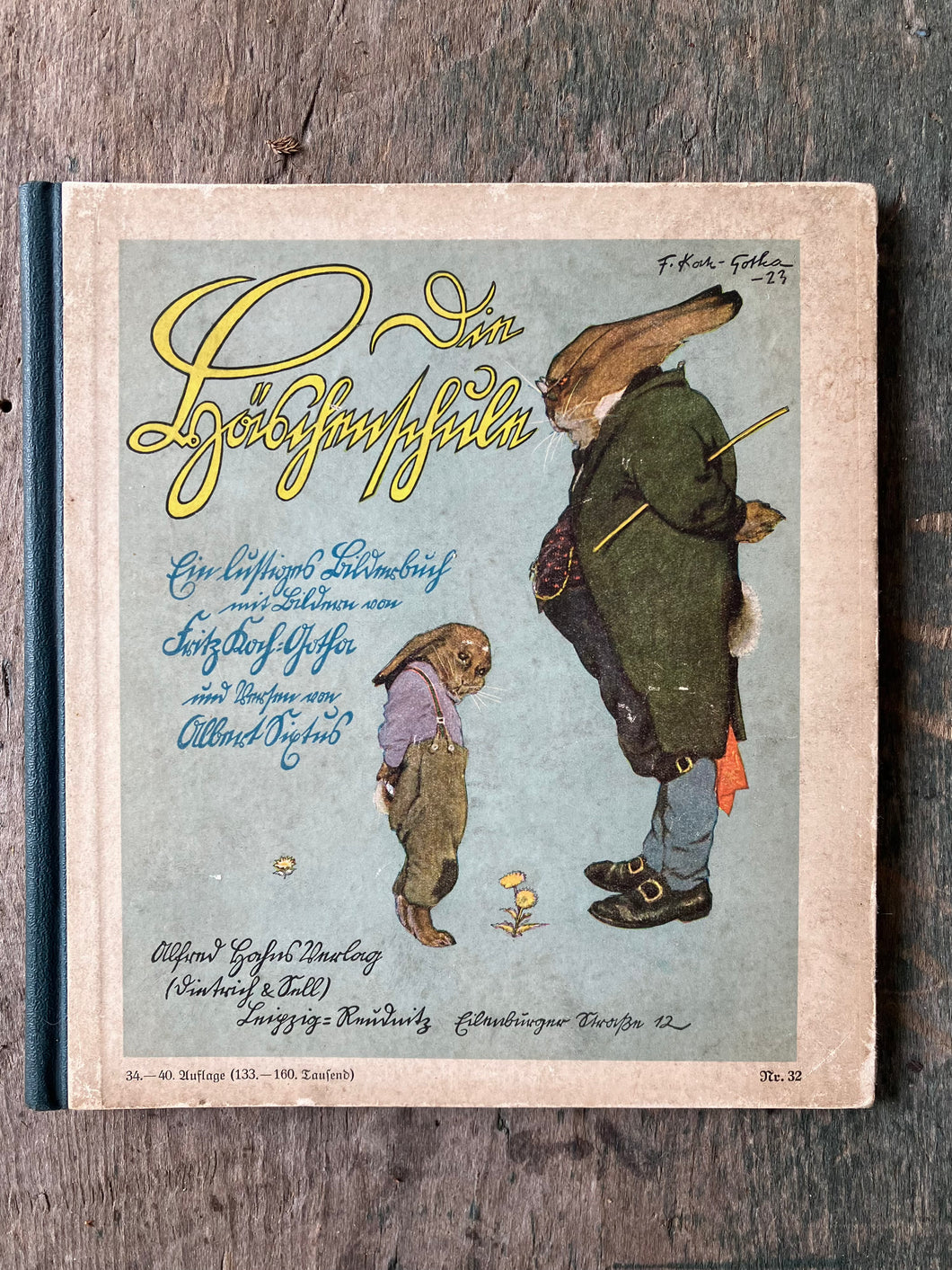 Die Haschenschule Ein Lustiges Bilderbuch by Fritz Koch-Gotha and Albert Sixtus. With english translation
