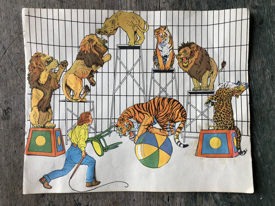 Big Cats Print from “Pasting Without Paste: The Circus”