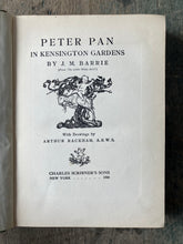 Load image into Gallery viewer, Peter Pan in Kensington Gardens by J. M. Barrie With Drawings by Arthur Rackham
