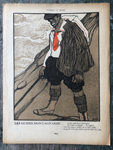 Load image into Gallery viewer, &quot;Chauffeurs&quot;, &quot;Bicyclistes&quot;, and &quot;les Guides Montagnards&quot;  Three Prints from &quot;L&#39;Assiette au Beurre: Les Sportsmen par Xavier Gosé&quot; No. 44. 1st February 1902
