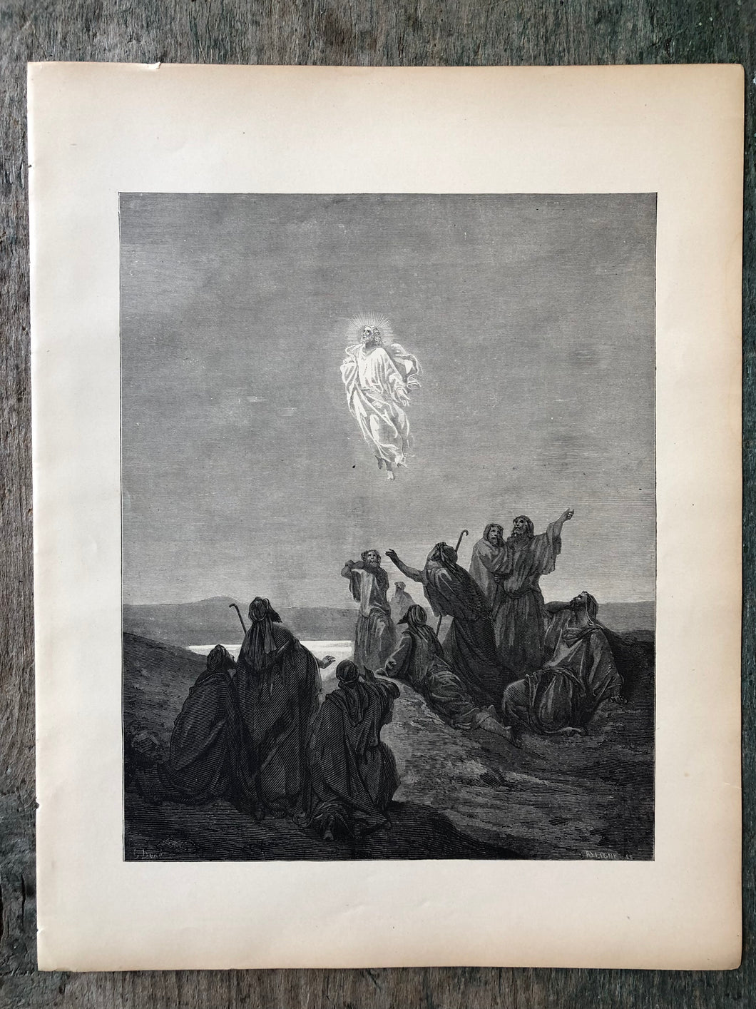 The Ascension. Print from The Dore Bible Gallery by Gustave Dore