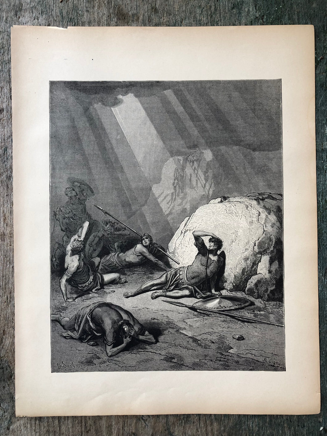 Saul's Conversion. Print from The Dore Bible Gallery by Gustave Dore