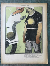 Load image into Gallery viewer, &quot;Foot-Ball&quot; and &quot;Le Croquet&quot; Double Sided Print from &quot;L&#39;Assiette au Beurre: Les Sportsmen par Xavier Gosé&quot; No. 44. 1st February 1902
