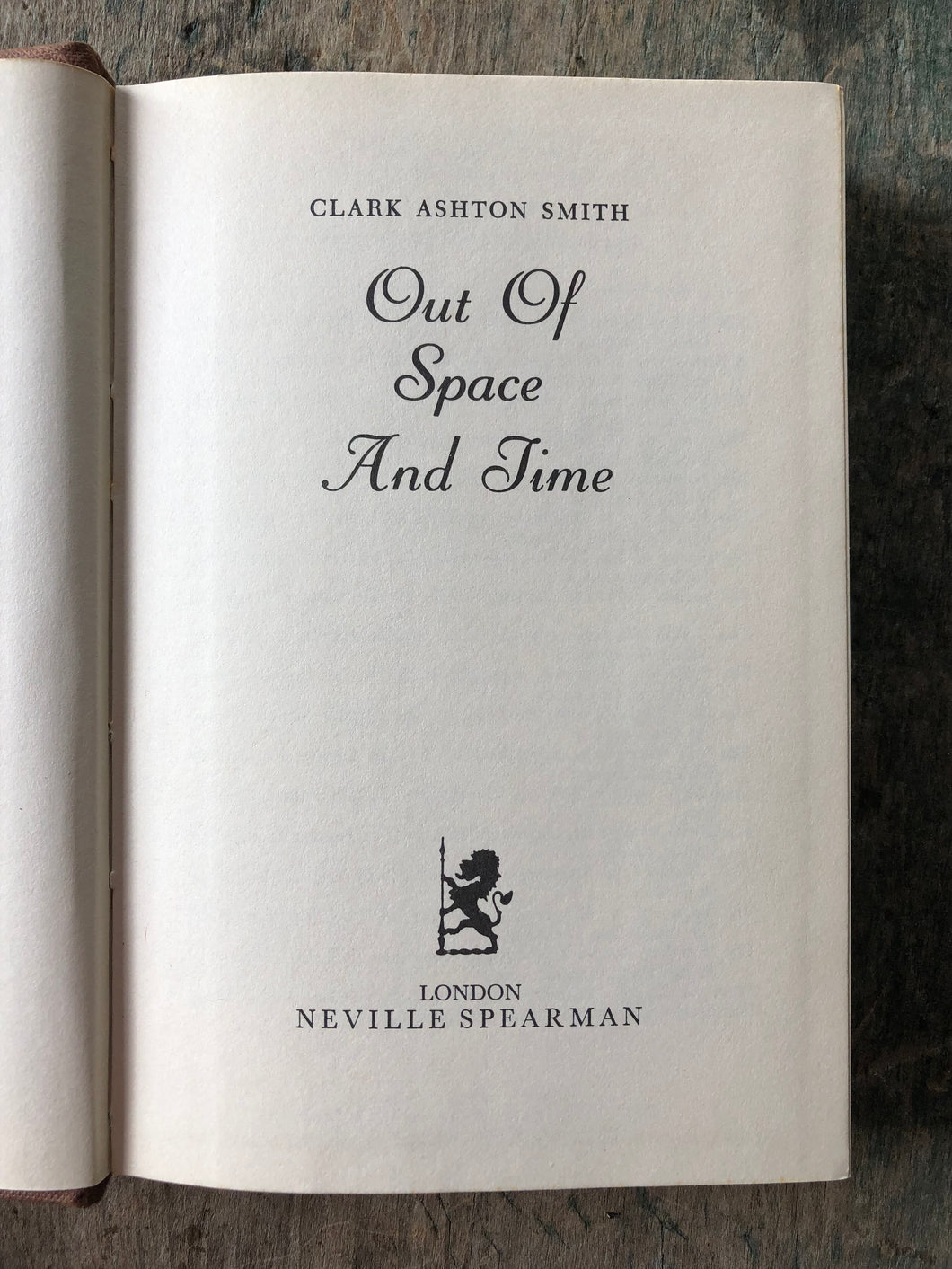 Out of Space and Time by Clark Ashton Smith