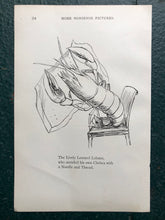 Load image into Gallery viewer, &quot;The Kicking Kangaroo&quot; and &quot;The Lively Learned Lobster&quot; Double-sided Print by Edward Lear from &quot;Nonsense Books.&quot;
