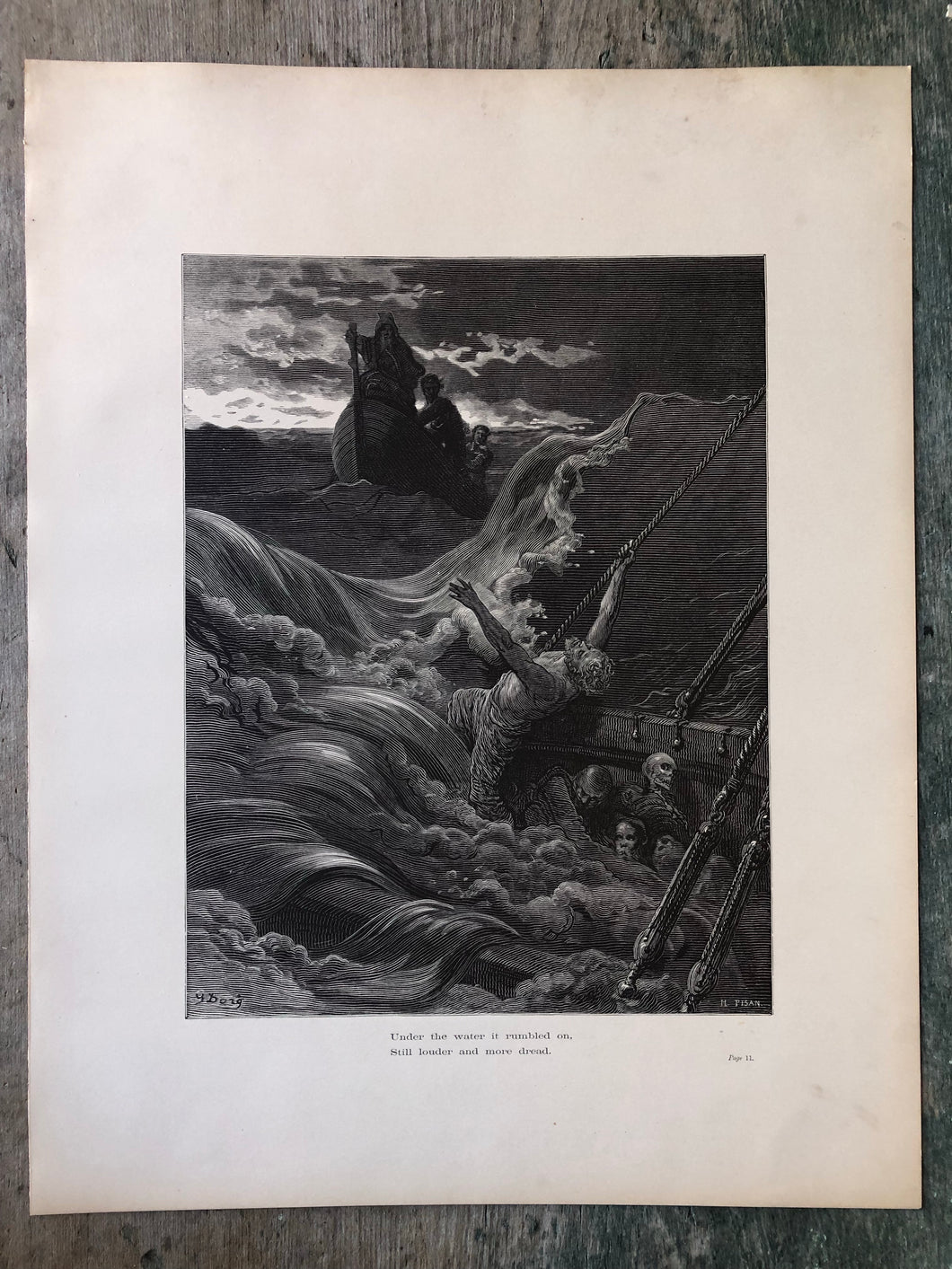 Gustave Dore Print from the Rime of the Ancient Mariner by Samuel Taylor Coleridge