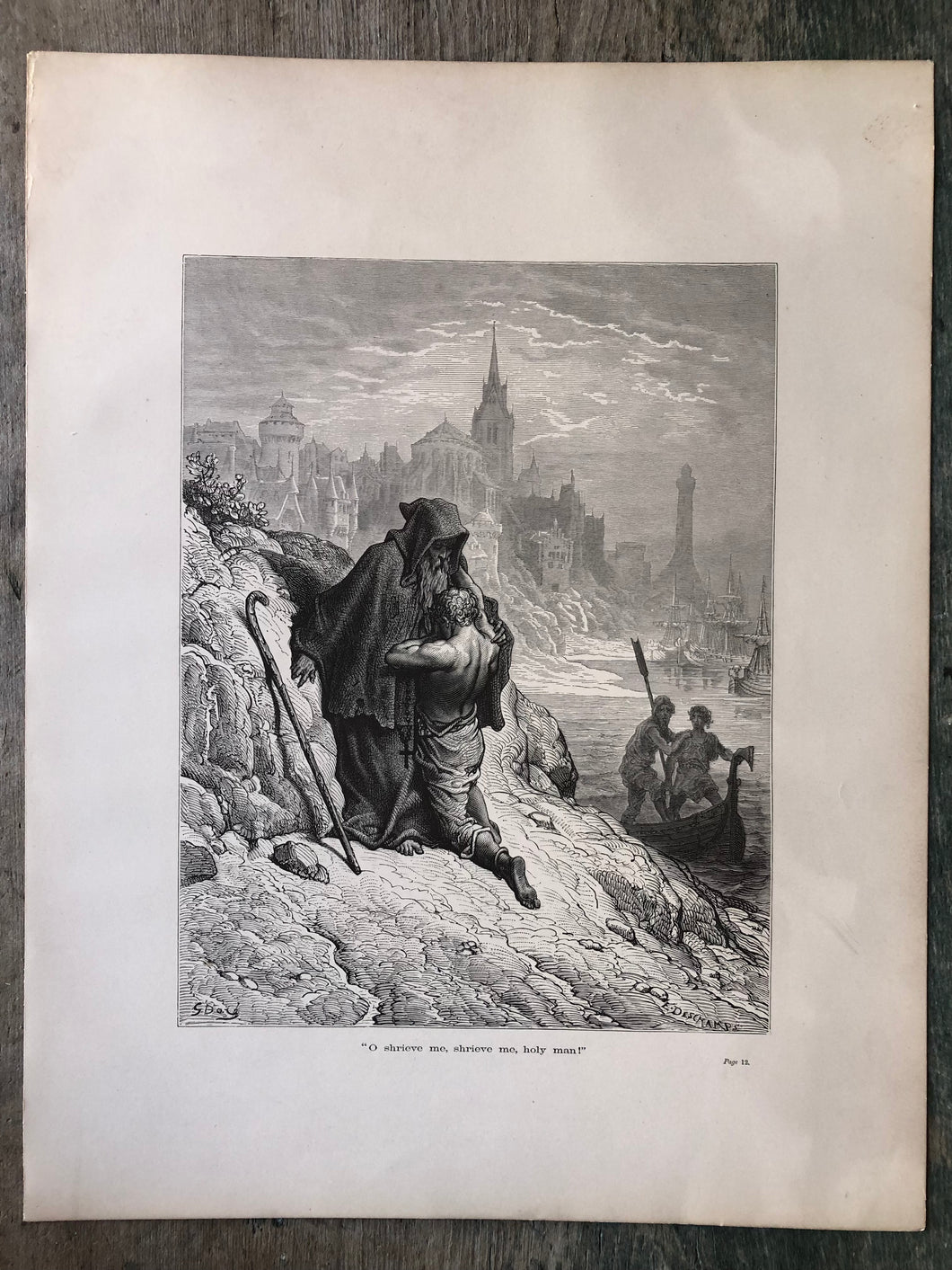 Gustave Dore Print from the Rime of the Ancient Mariner by Samuel Taylor Coleridge