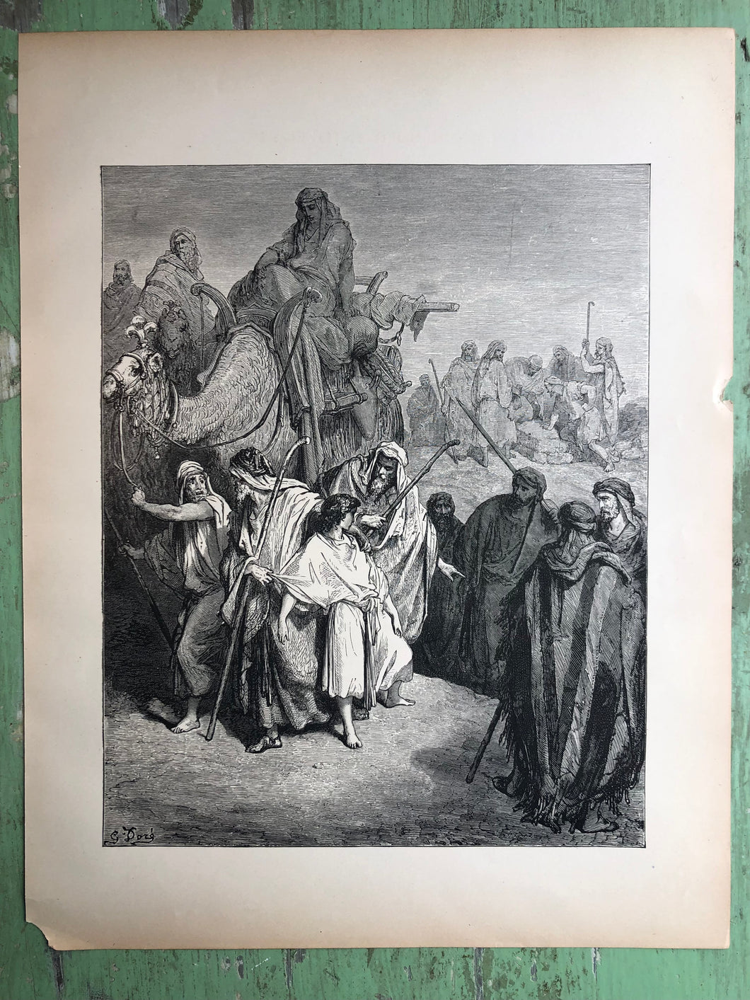 Joseph Sold into Egypt. Print from The Dore Bible Gallery by Gustave Dore