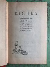 Load image into Gallery viewer, Riches. by J. F. Rutherford

