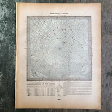 Load image into Gallery viewer, Double Sided Print of Star Maps from “Cram’s Universal Atlas Geographical, Astronomical and Historical&quot;
