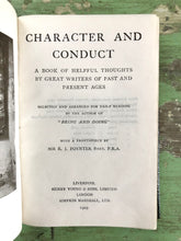 Load image into Gallery viewer, &quot;Character and Conduct: A Book of Helpful Thoughts by Great Writers of Past and Present&quot;
