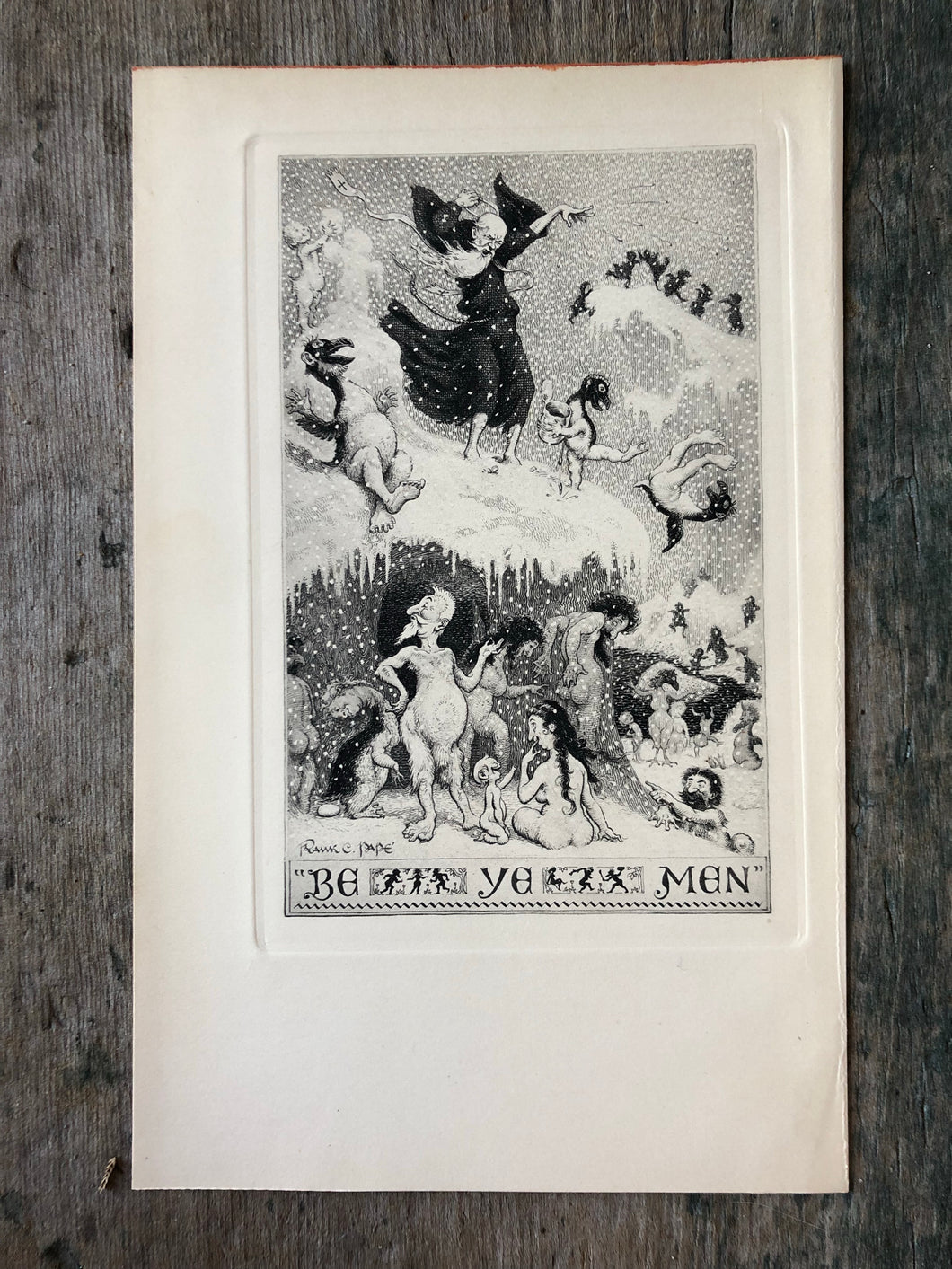 Print by Frank C. Pape from Penguin Island by Anatole France