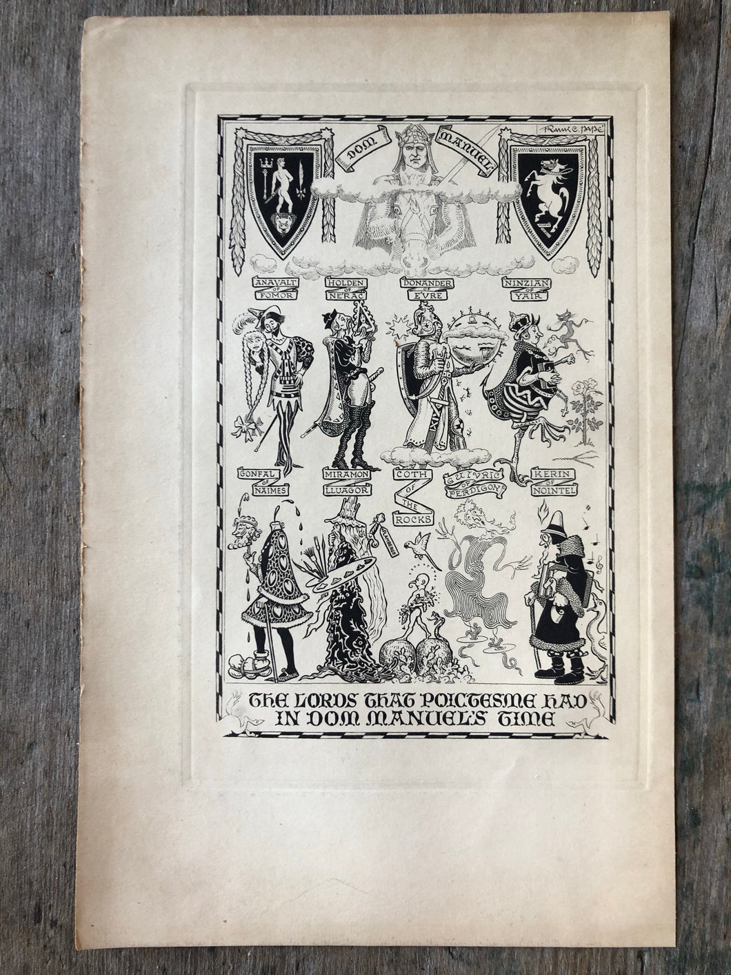 Print by Frank C. Pape from The Silver Stallion: A Comedy of Redemption by James Branch Cabell