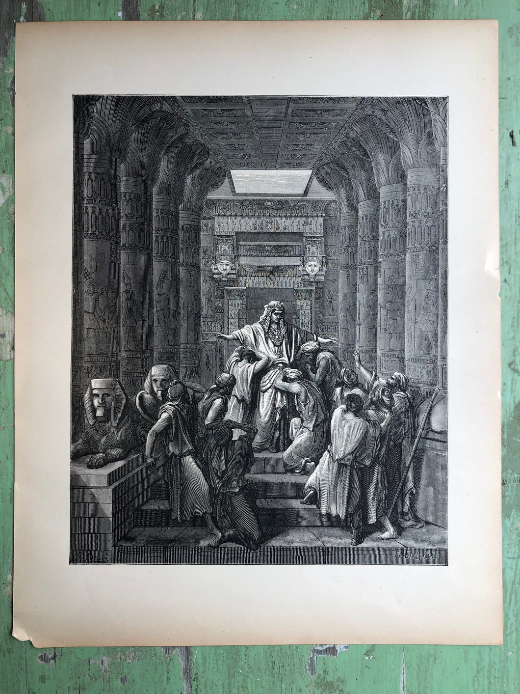 Joseph Making Himself Known to His Brethren. Print from The Dore Bible Gallery by Gustave Dore