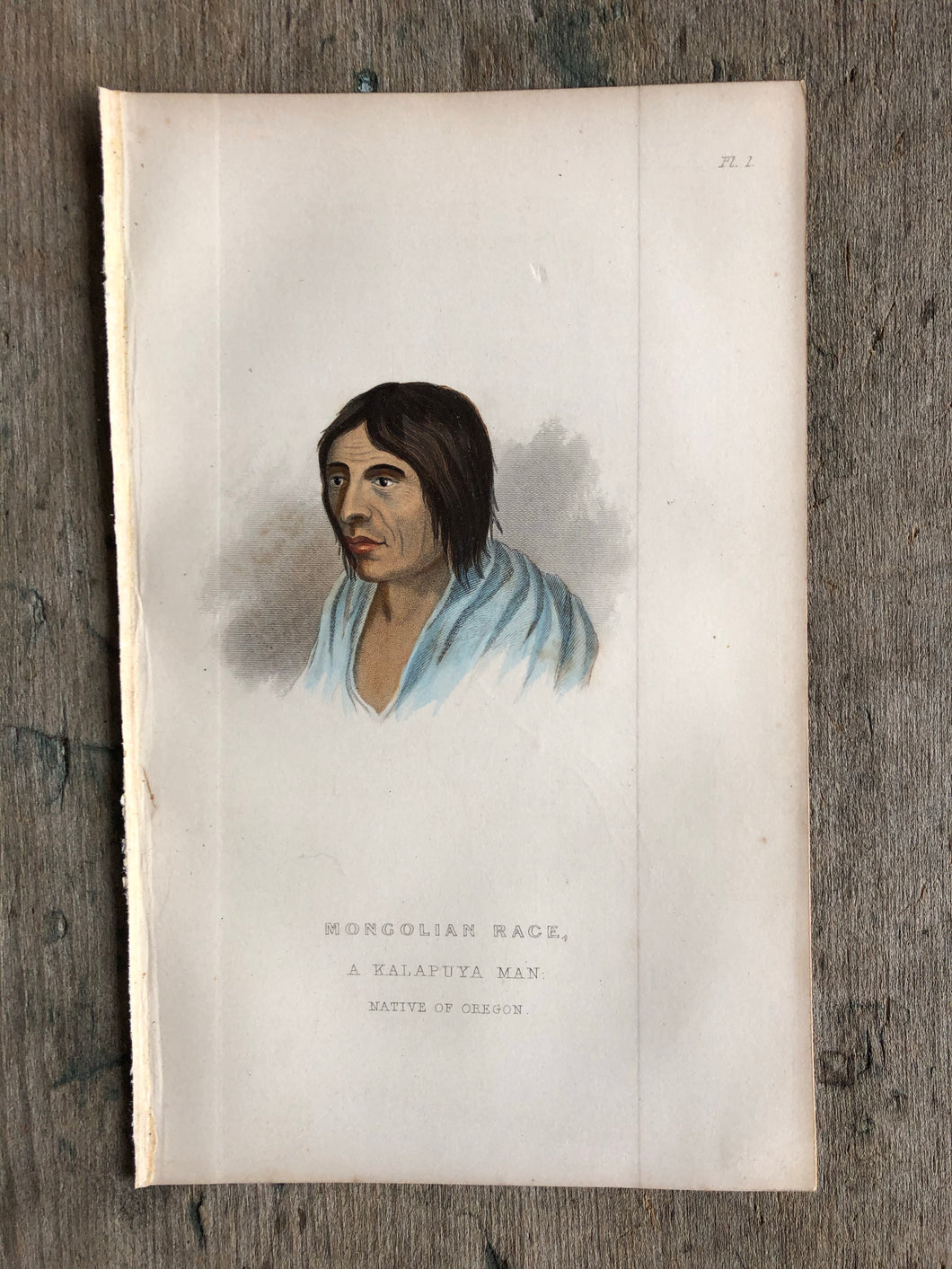 Hand-Colored Plate from “The Races of Man; and Their Geographical Distribution.” By Charles Pickering