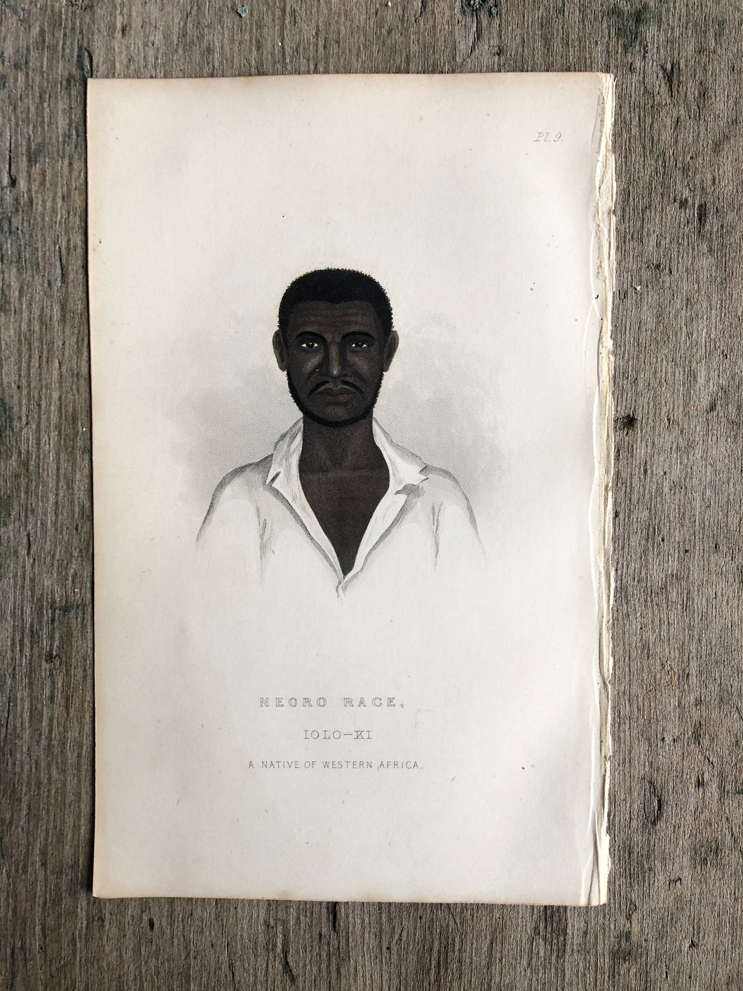 Hand-Colored Plate from “The Races of Man; and Their Geographical Distribution.” By Charles Pickering