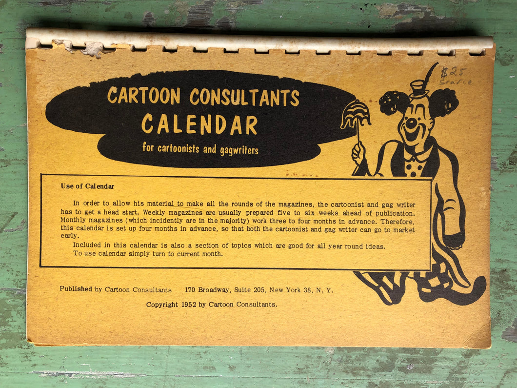 Cartoon Consultants Calendar for Cartoonists and Gagwriters