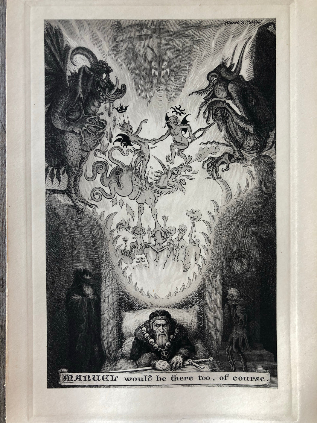 Print by Frank C. Pape from The Silver Stallion: A Comedy of Redemption by James Branch Cabell