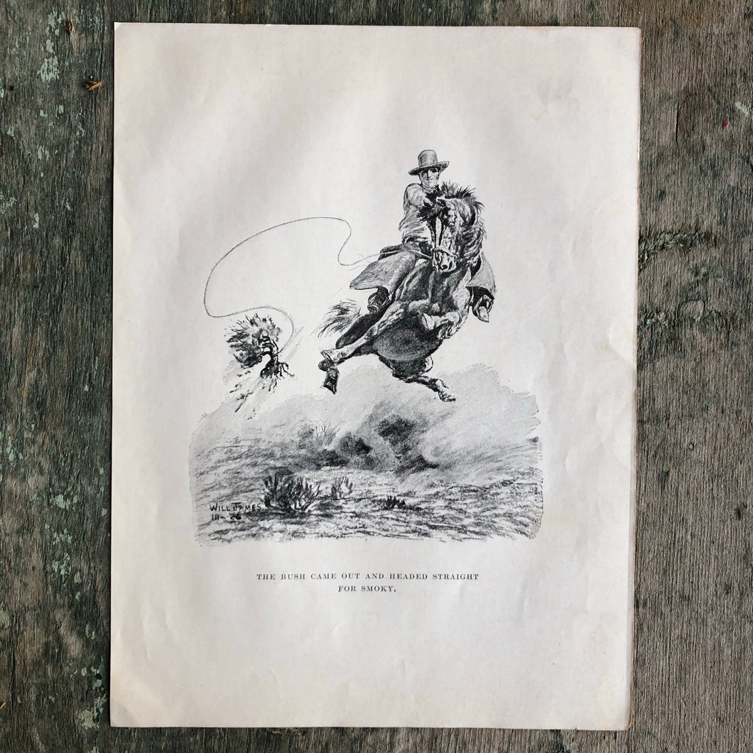 Print from “Smoky: The Cow Horse” written and illustrated by Will James
