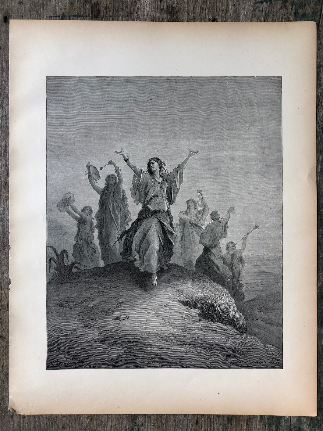 Jephthah Met by His Daughter. From The Dore Bible Gallery by Gustave Dore