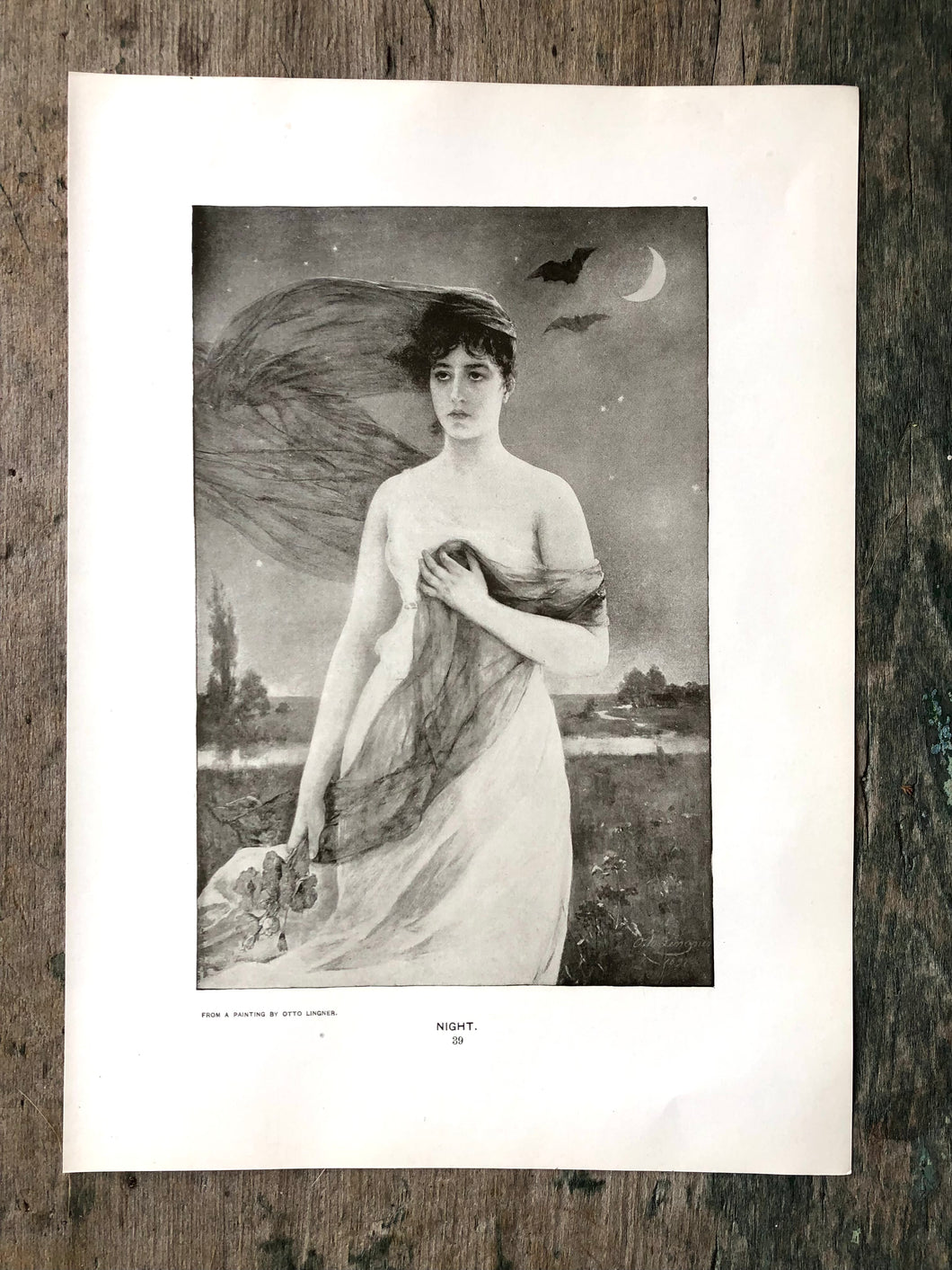 Night reproduced from a painting by Otto Lingner