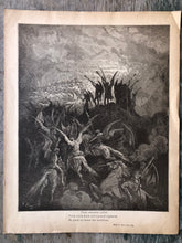 Load image into Gallery viewer, Double-Sided Print from Milton&#39;s Paradise Lost. Illustrated by Gustave Dore
