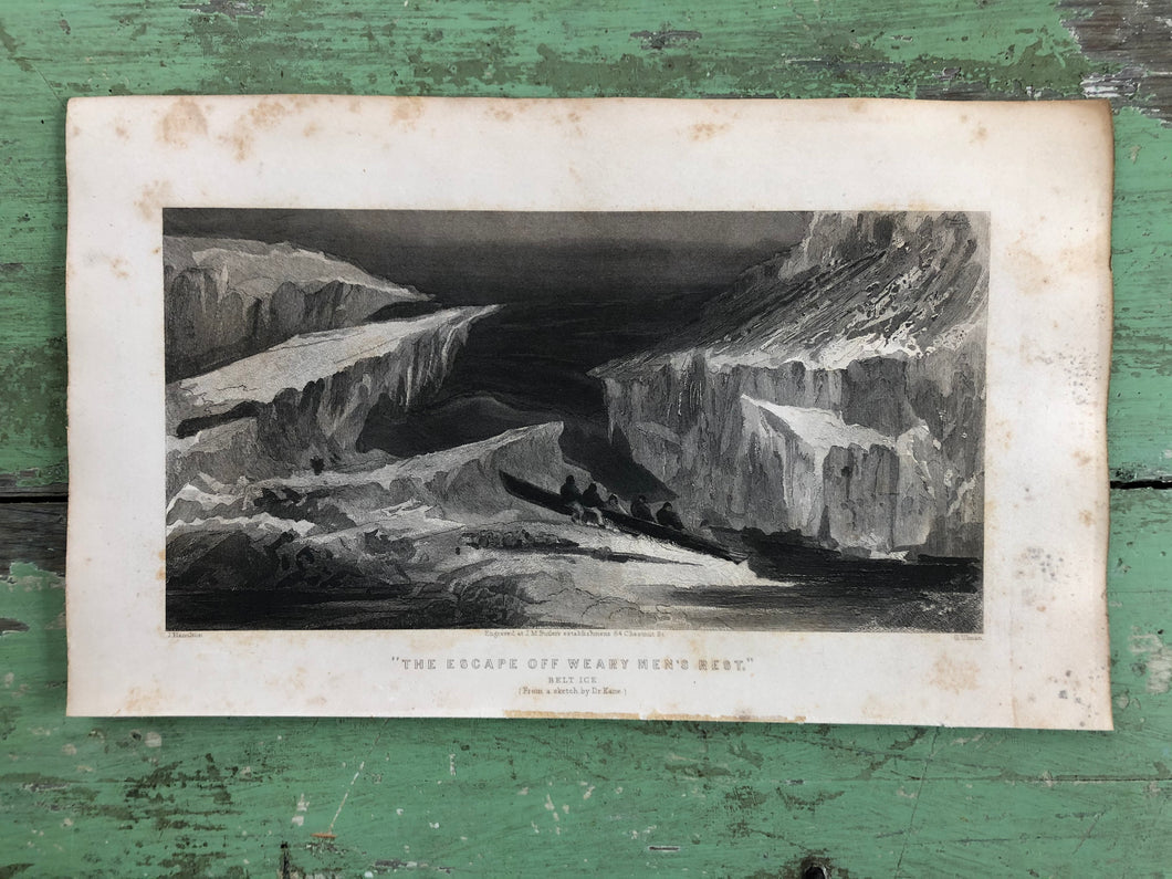 Print from “Arctic Exploration: the Second Grinnell Expedition to Find Sir John Franklin, 1853, 54, 55” by Elisha Kent Kane