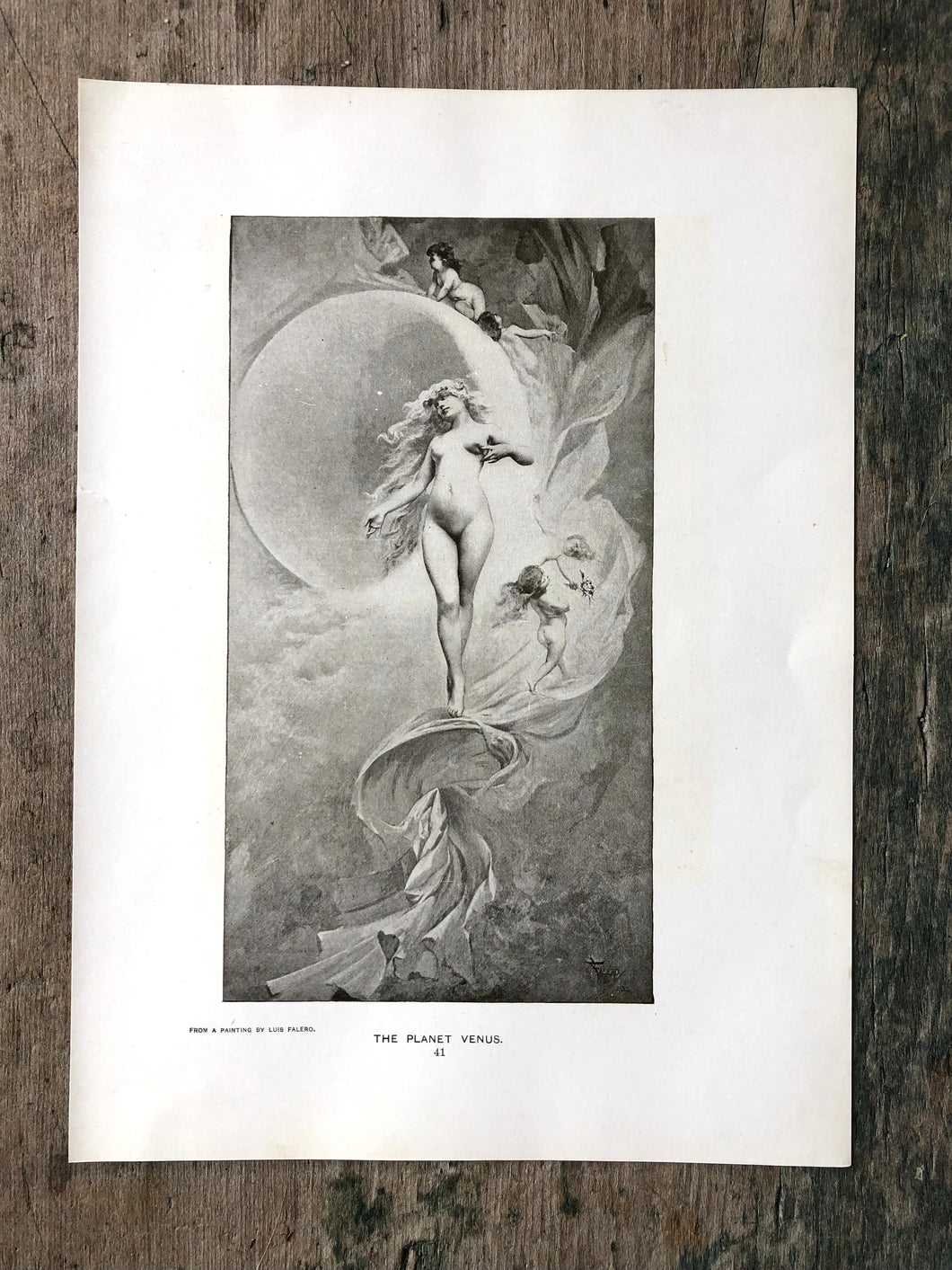The Planet Venus reproduced from a painting by Luis Falero