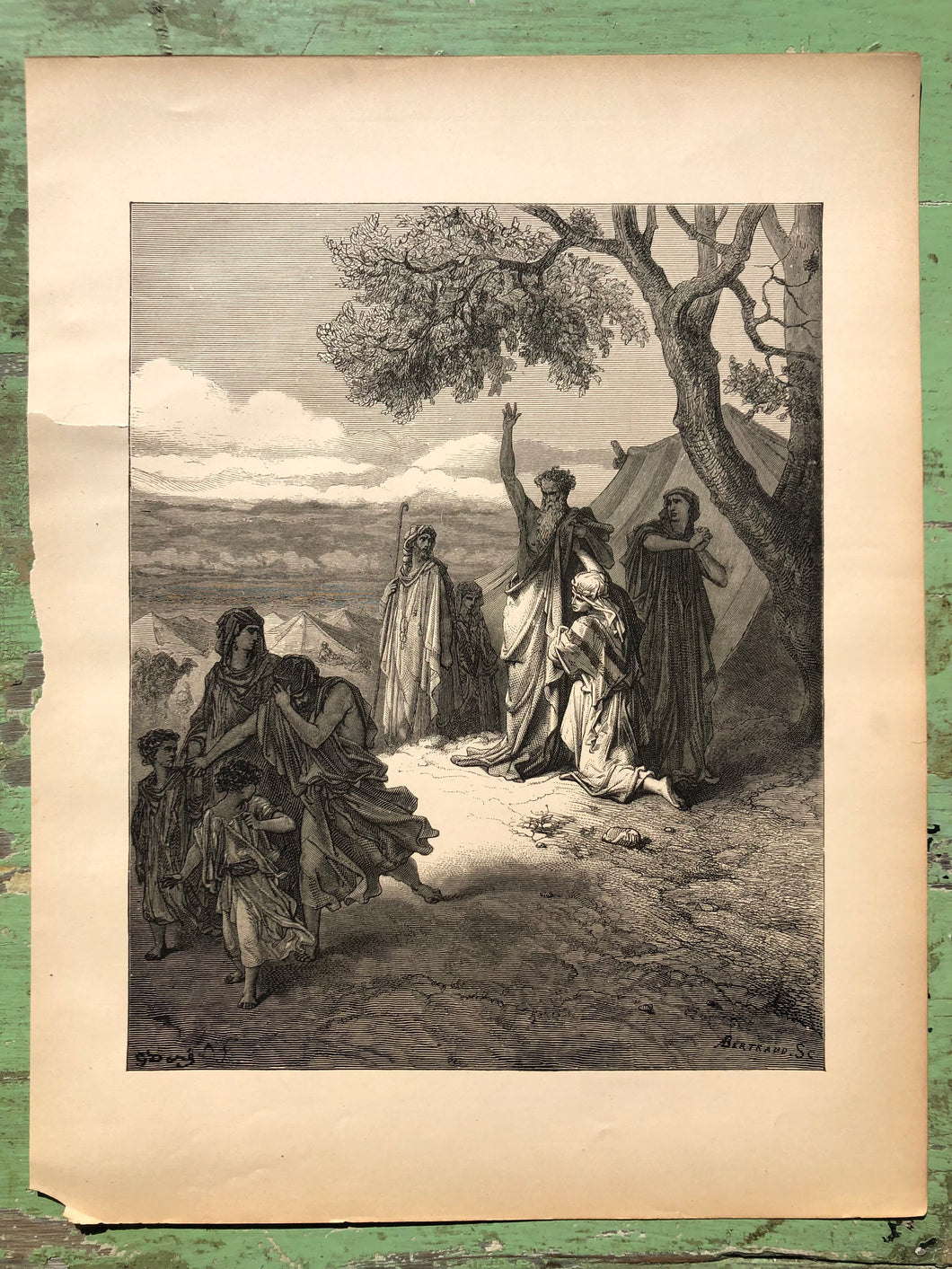 Noah Cursing Ham. From The Dore Bible Gallery by Gustave Dore