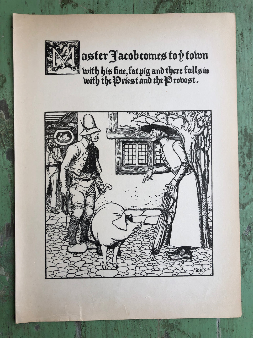 Print from The Wonder Clock by Howard Pyle