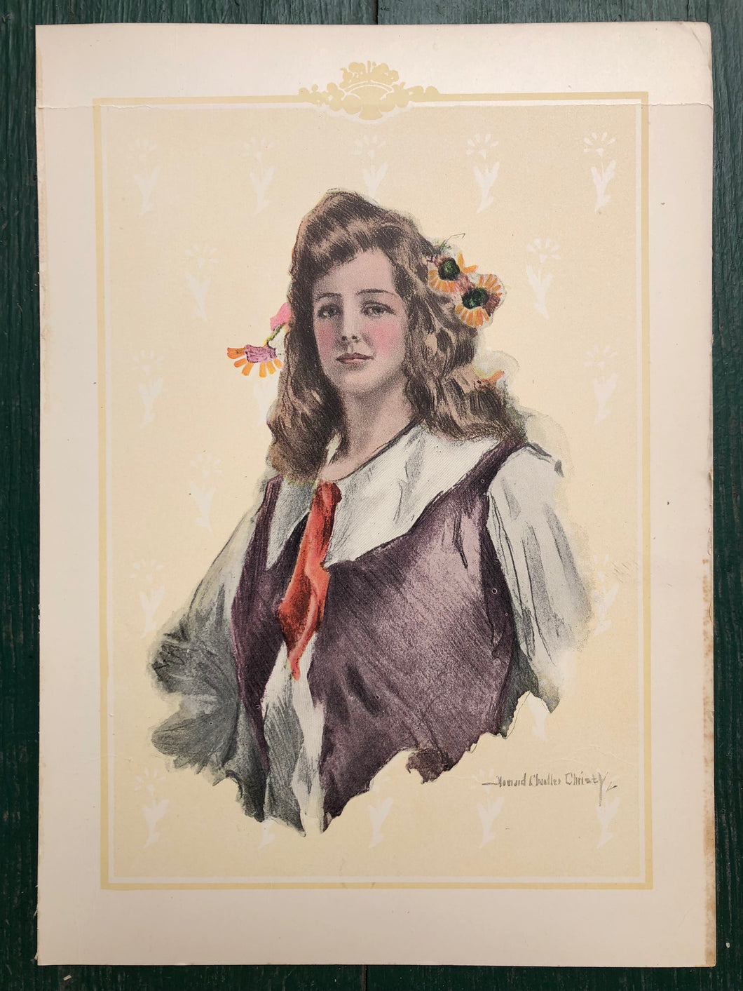 Print from “The Christy Girl” drawn by Howard Chandler Christy