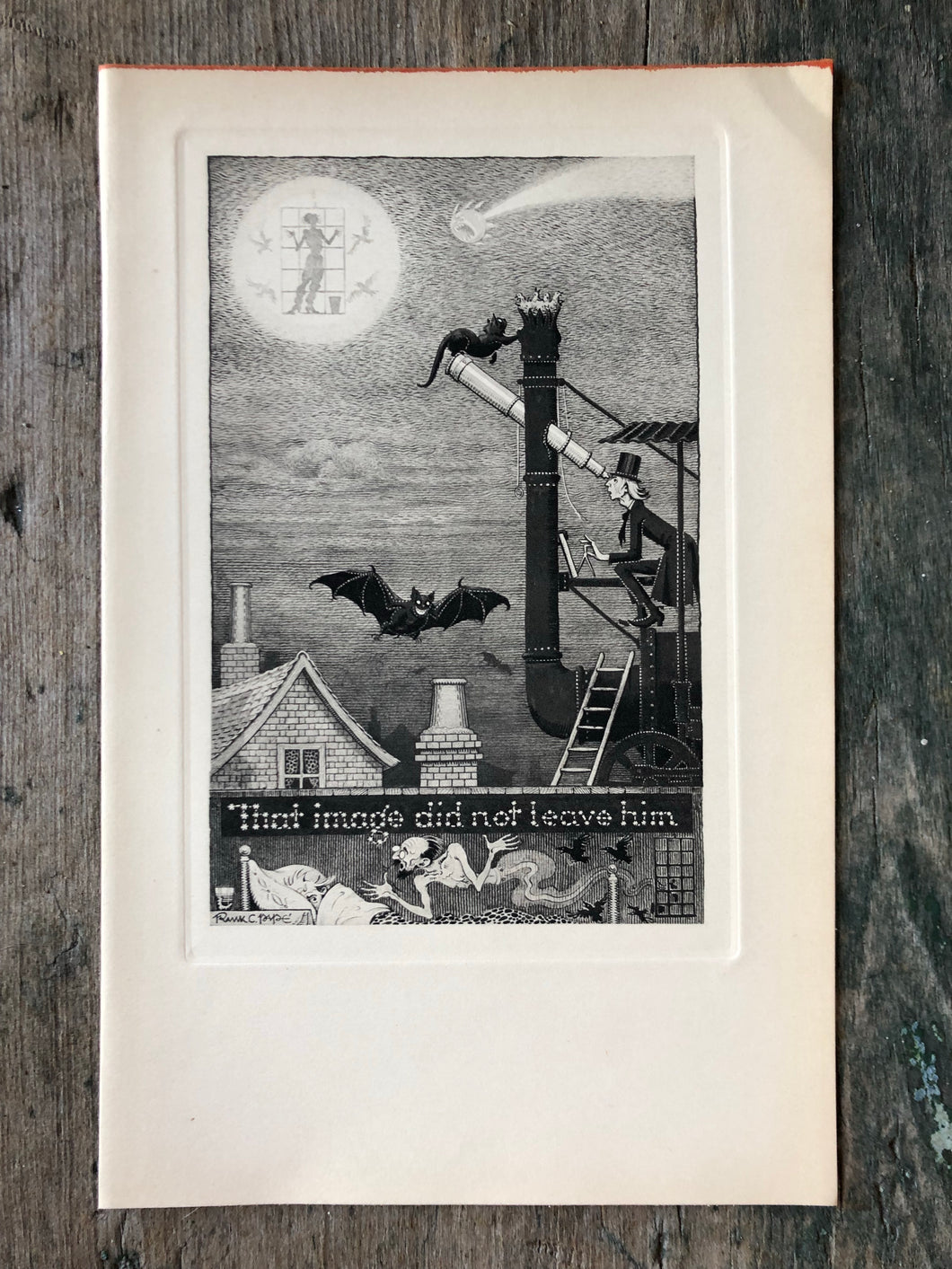 Print by Frank C. Pape from Penguin Island by Anatole France