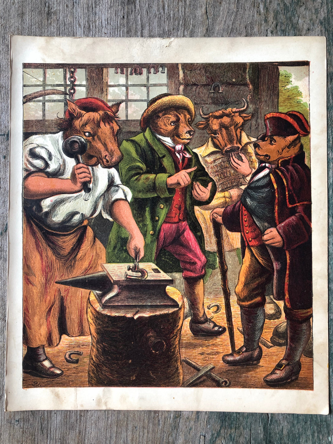 Print and Poem from Old Friends and New Faces: Dobbin the Blacksmith