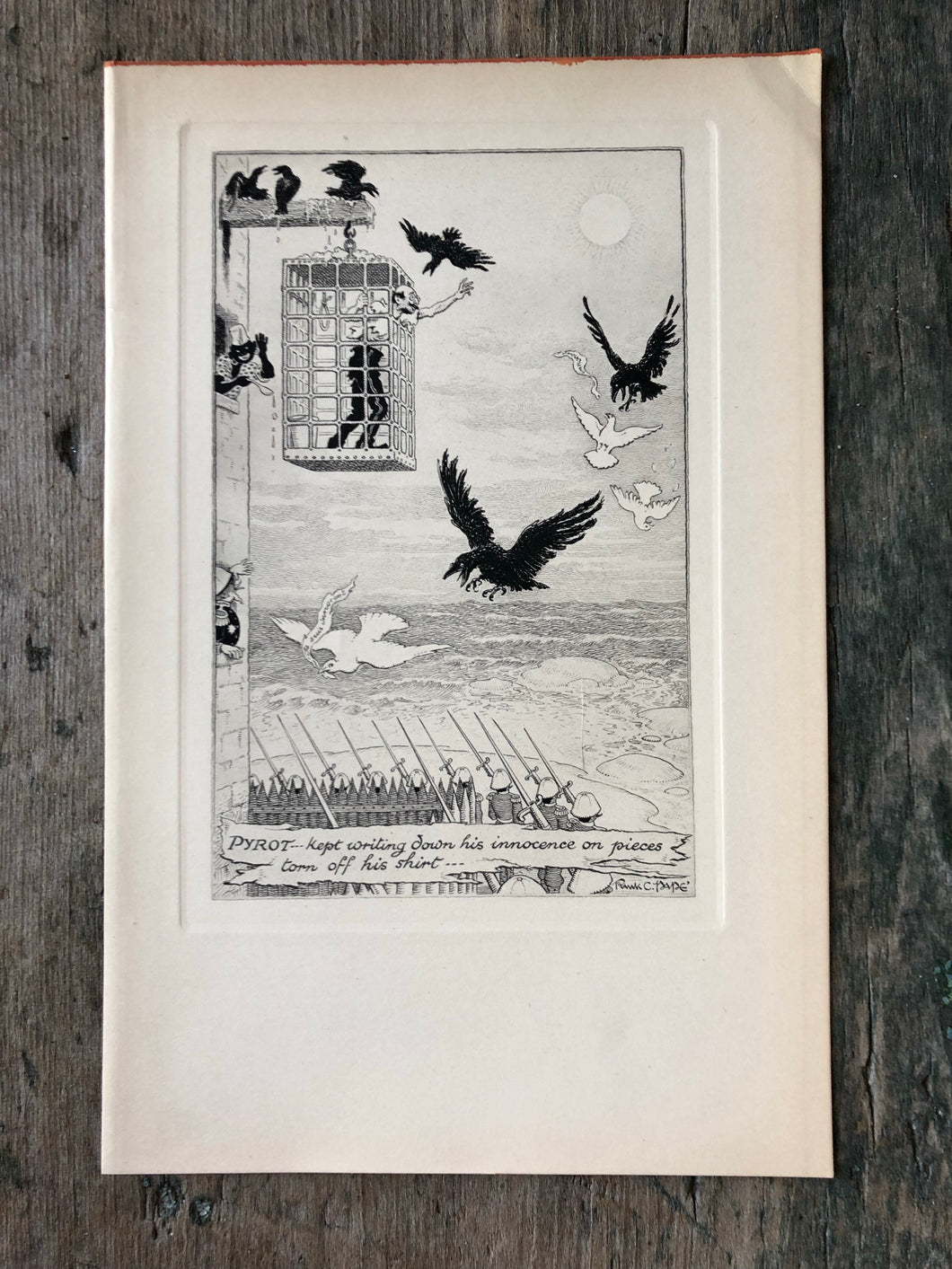 Print by Frank C. Pape from Penguin Island by Anatole France