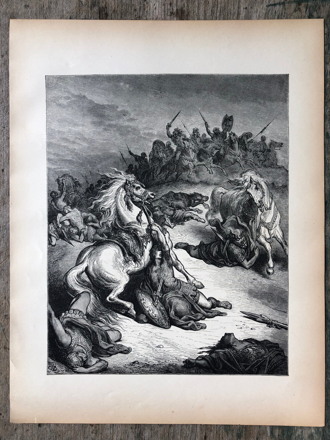 The Death of Saul. From The Dore Bible Gallery by Gustave Dore