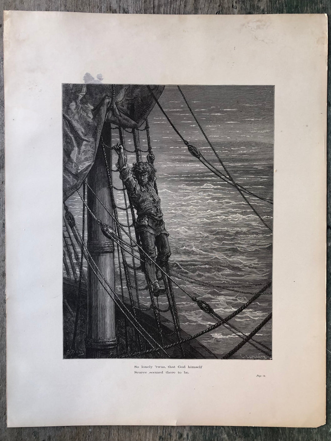 Gustave Dore Print from the Rime of the Ancient Mariner by Samuel Taylor Coleridge
