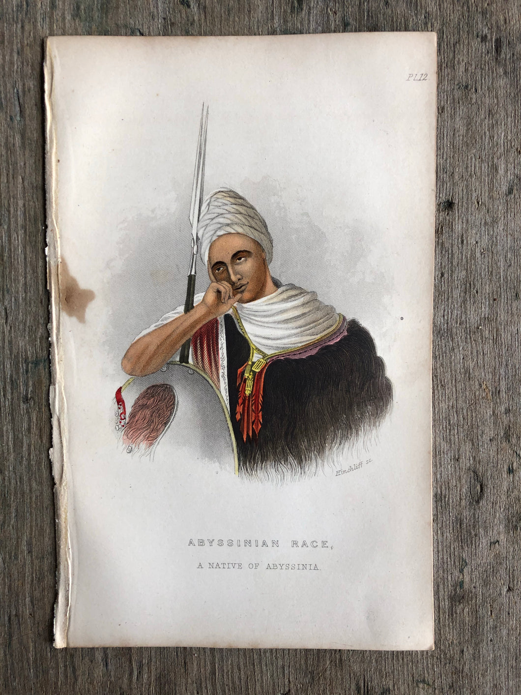Hand-Colored Plate from “The Races of Man; and Their Geographical Distribution.” By Charles Pickering