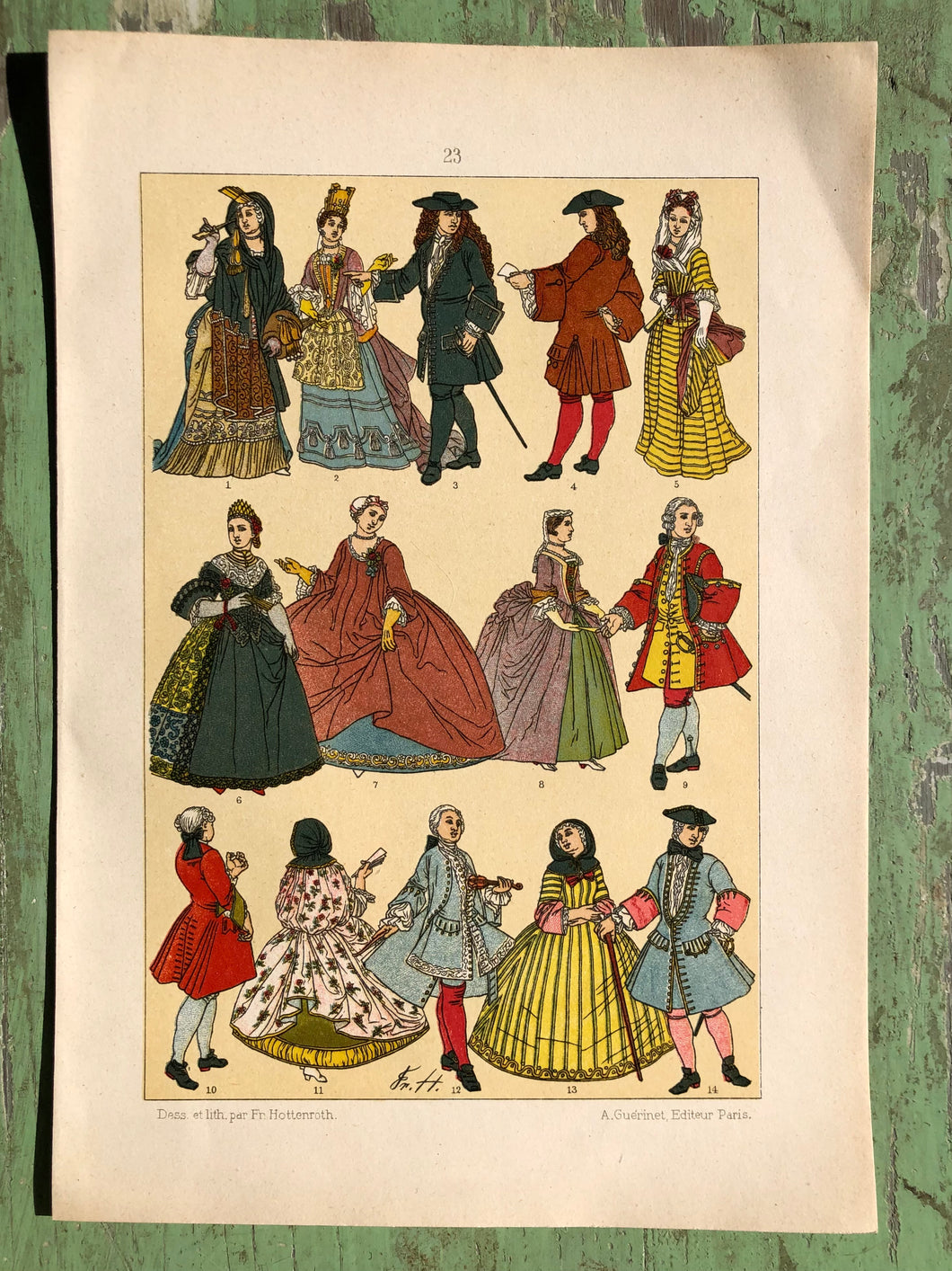 Early 20th Century Print of Historic Fashion