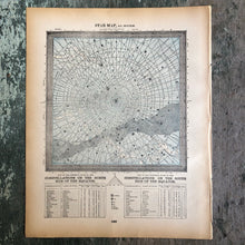 Load image into Gallery viewer, Double Sided Print of Star Maps from “Cram’s Universal Atlas Geographical, Astronomical and Historical&quot;
