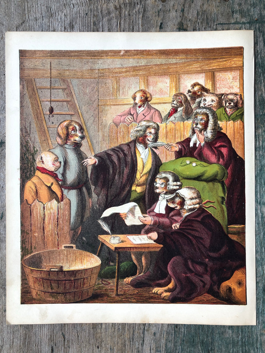 Print and Poem from Old Friends and New Faces: Towser’s Trial
