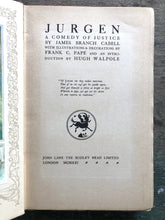 Load image into Gallery viewer, Jurgen: A Comedy of Justice. by James Branch Cabell with illustrations and decorations by Frank C. Pape
